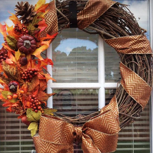 Fall Leaves Wreath Ann Taylor Creation and Designs