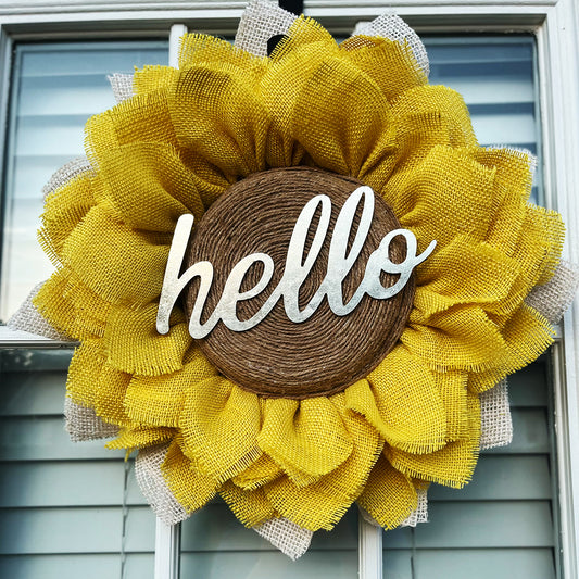 Hello Sunflower Wreath Ann Taylor Creation and Designs