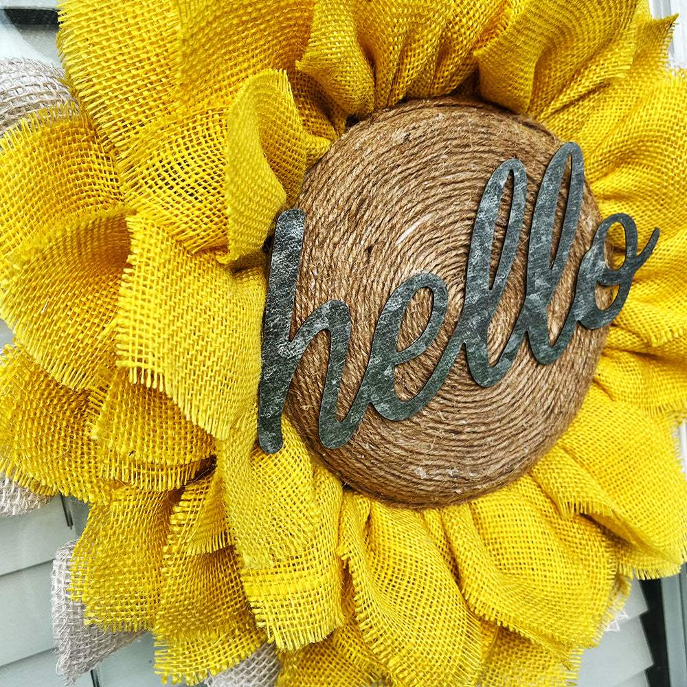 Hello Sunflower Wreath Ann Taylor Creation and Designs