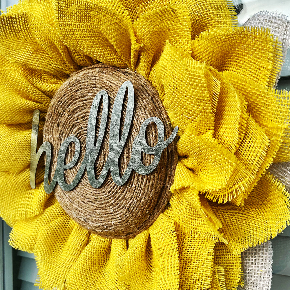 Hello Sunflower Wreath Ann Taylor Creation and Designs