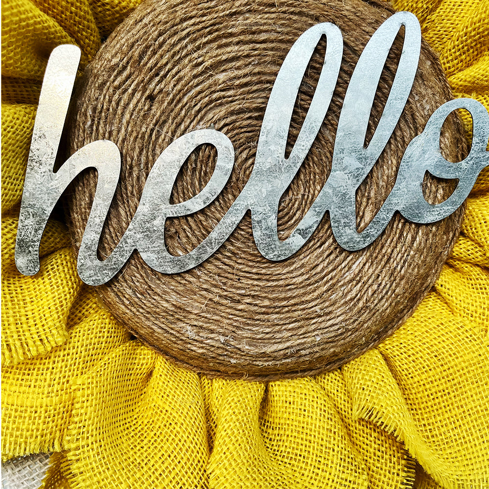 Hello Sunflower Wreath Ann Taylor Creation and Designs