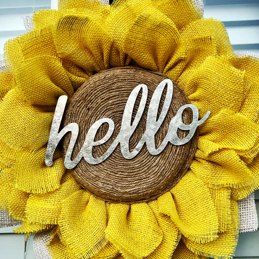 Hello Sunflower Wreath Ann Taylor Creation and Designs