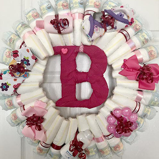 Ann Taylor Creation and Designs Baby Letter Wreath