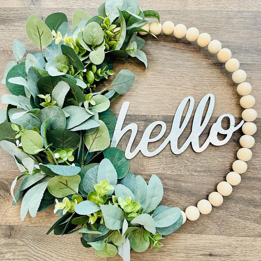 Beaded Hello Wreath Ann Taylor Creation and Designs