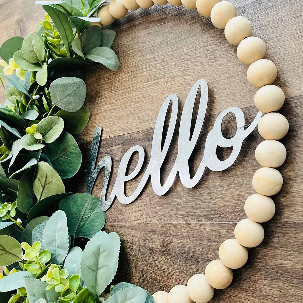 Beaded Hello Wreath Ann Taylor Creation and Designs