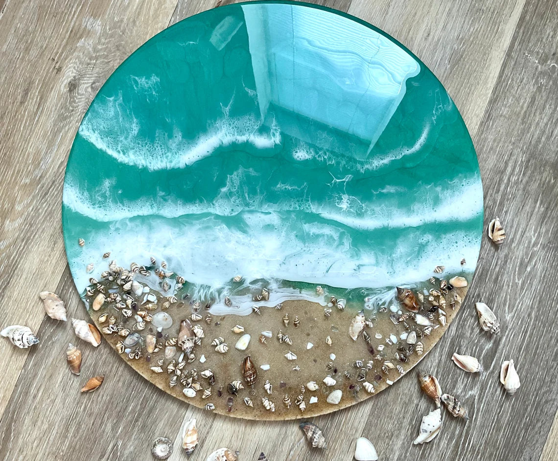 Circular Ocean 3D Resin Wall Art - Ann Taylor Creation and Designs