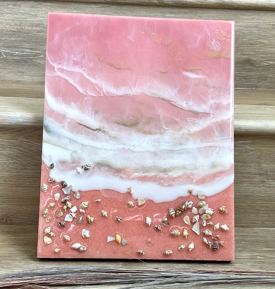 Sands Ocean Shores & Shells Resin Wall Resin Art - Ann Taylor Creation and Designs