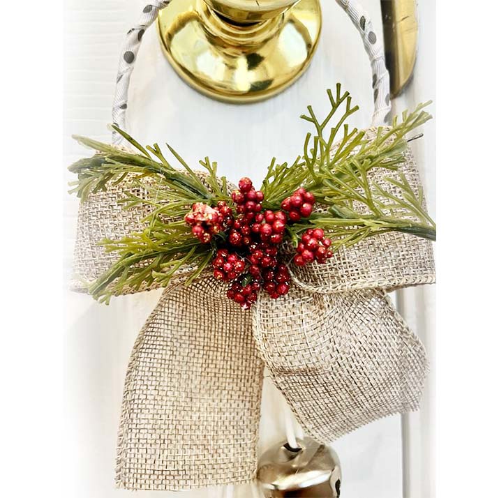 Ann Taylor Creation and Designs Red Berry Silver Bells Door Hanger