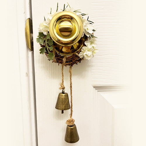 White Floral Door Hanger