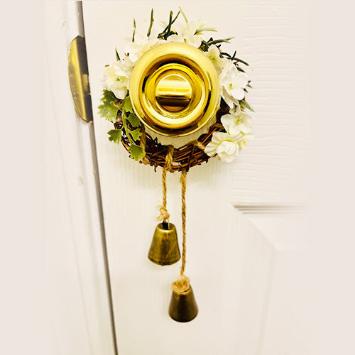 White Floral Door Hanger