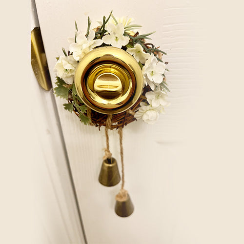 White Floral Door Hanger